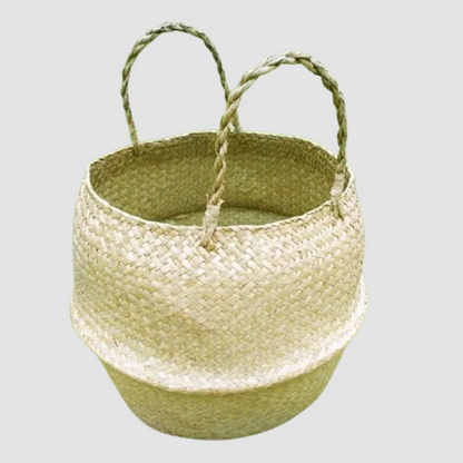 Cesto Appeso In Vimini E Alghe Marine