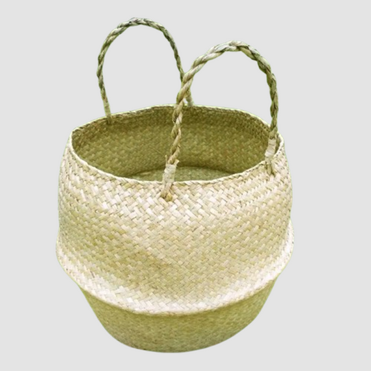 Cesto Appeso In Vimini E Alghe Marine