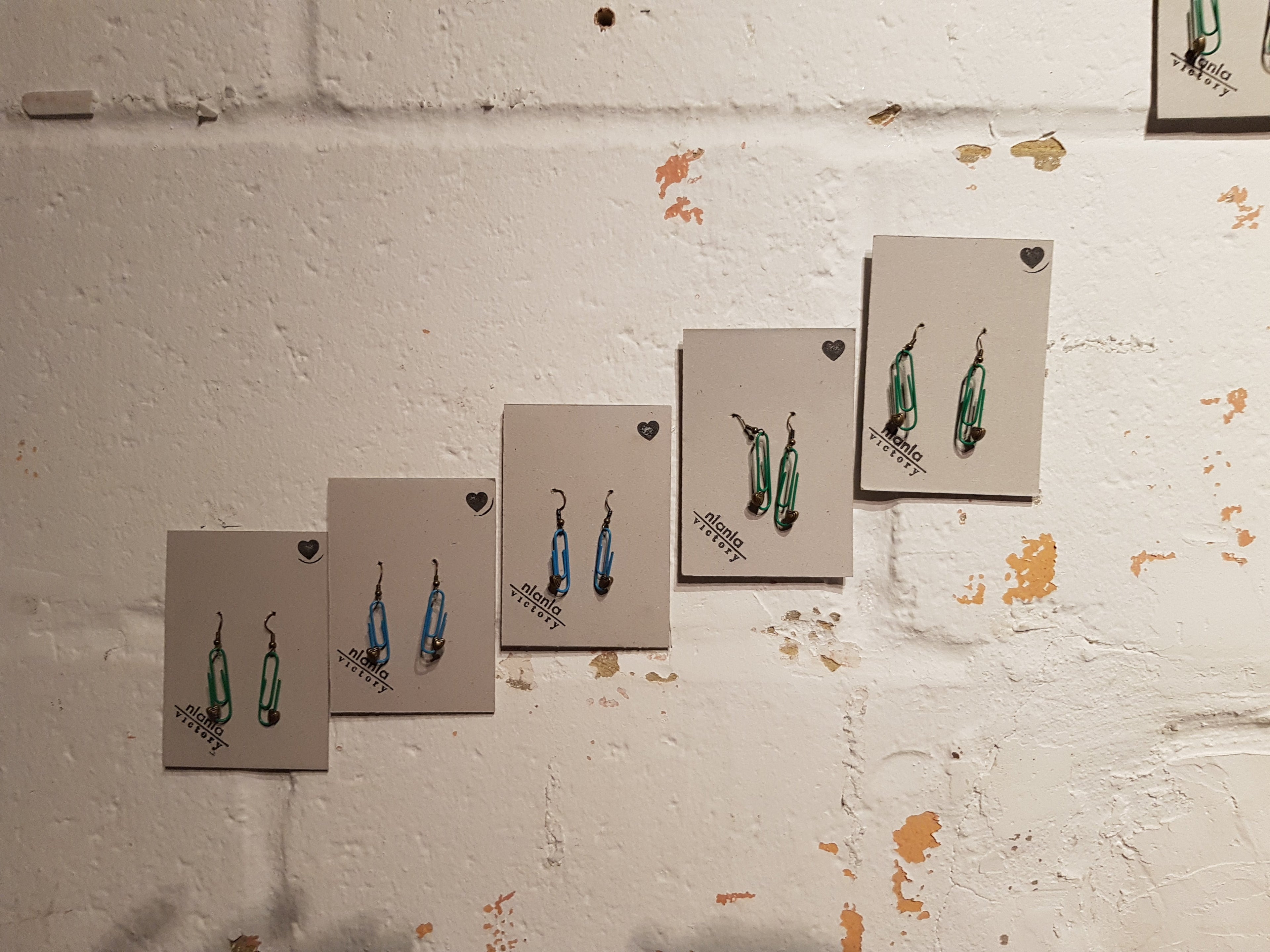 Black Personalized Paperclip Earrings | by lovedbynlanla