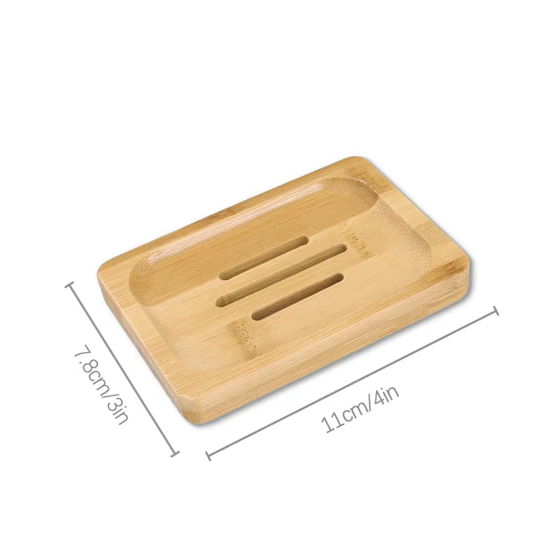 Soap Box Natural Bamboo Dishes Bath Soap Holder Bamboo Case Tray Wooden Prevent Mildew Drain Box Bathroom Washroom Tools