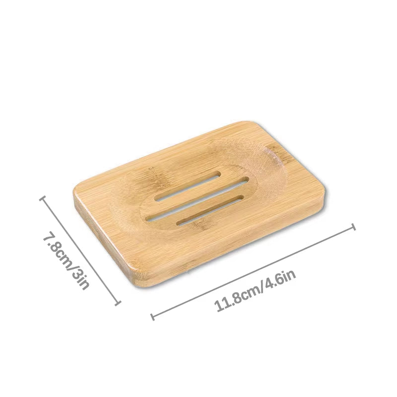 Soap Box Natural Bamboo Dishes Bath Soap Holder Bamboo Case Tray Wooden Prevent Mildew Drain Box Bathroom Washroom Tools