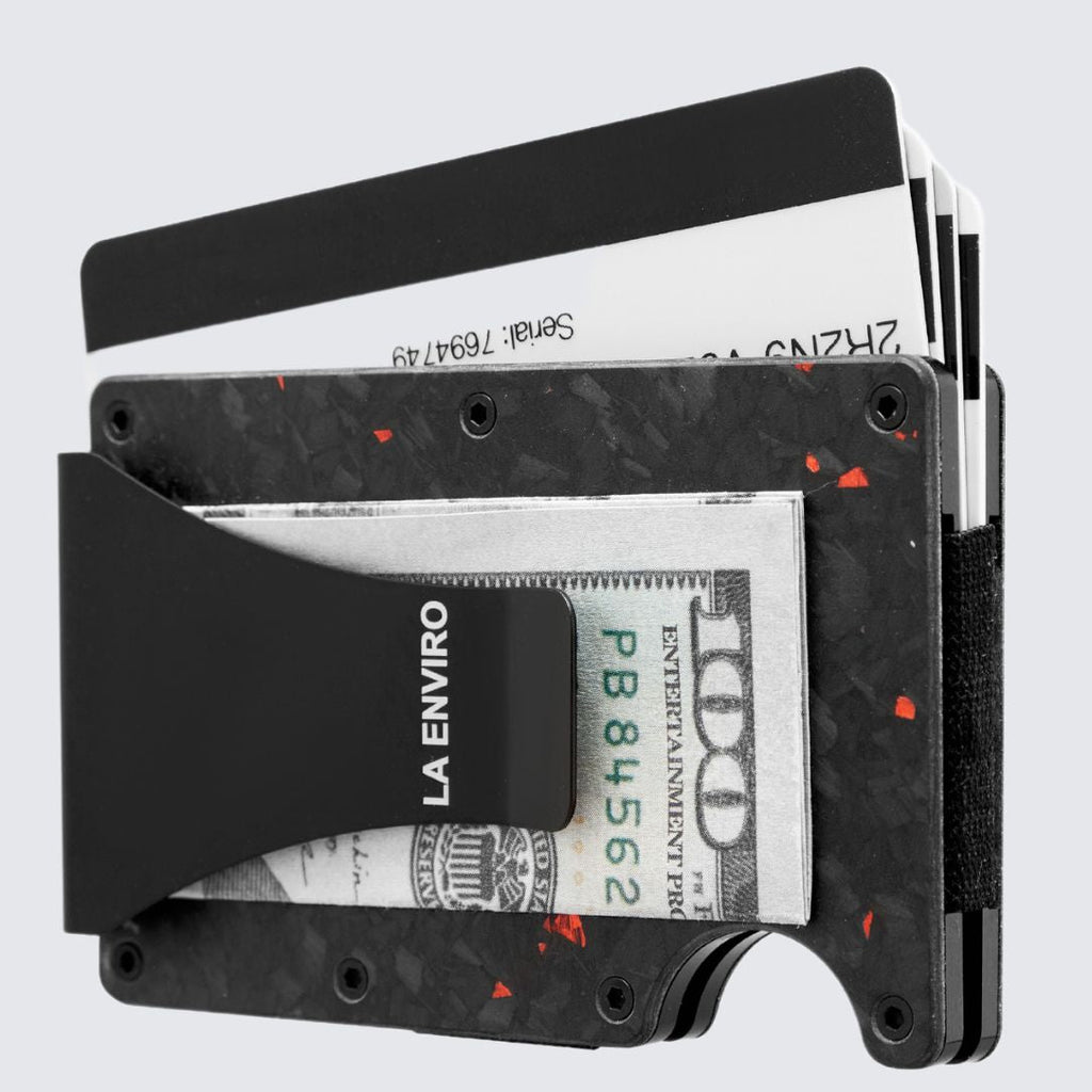 LORNE Forged Carbon Wallet I Matte Red-1