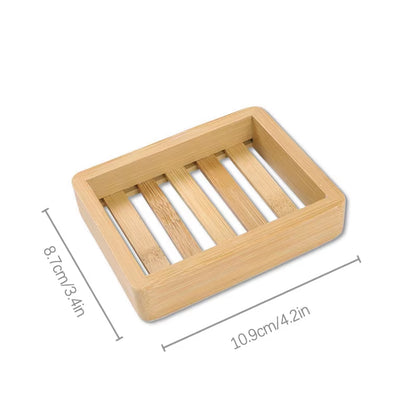Soap Box Natural Bamboo Dishes Bath Soap Holder Bamboo Case Tray Wooden Prevent Mildew Drain Box Bathroom Washroom Tools