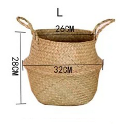 Cesto Appeso In Vimini E Alghe Marine