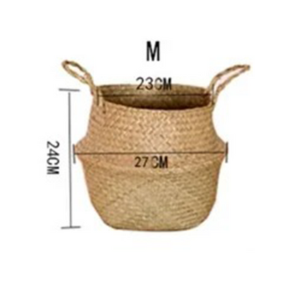 Cesto Appeso In Vimini E Alghe Marine