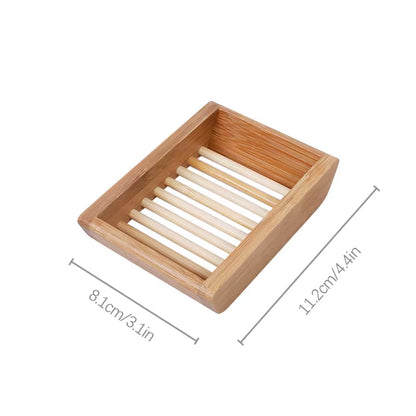 Soap Box Natural Bamboo Dishes Bath Soap Holder Bamboo Case Tray Wooden Prevent Mildew Drain Box Bathroom Washroom Tools