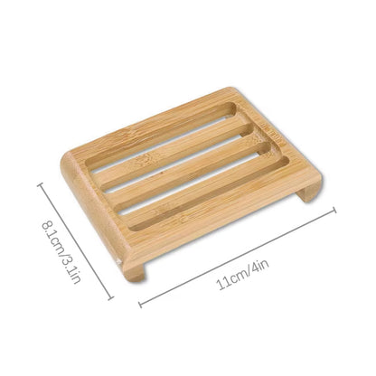 Soap Box Natural Bamboo Dishes Bath Soap Holder Bamboo Case Tray Wooden Prevent Mildew Drain Box Bathroom Washroom Tools
