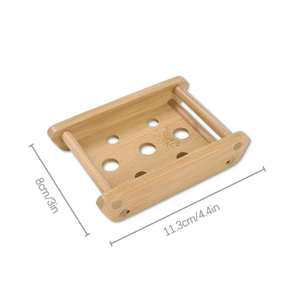 Soap Box Natural Bamboo Dishes Bath Soap Holder Bamboo Case Tray Wooden Prevent Mildew Drain Box Bathroom Washroom Tools