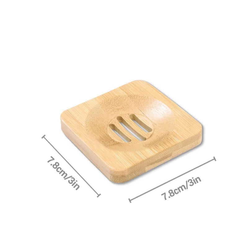 Soap Box Natural Bamboo Dishes Bath Soap Holder Bamboo Case Tray Wooden Prevent Mildew Drain Box Bathroom Washroom Tools